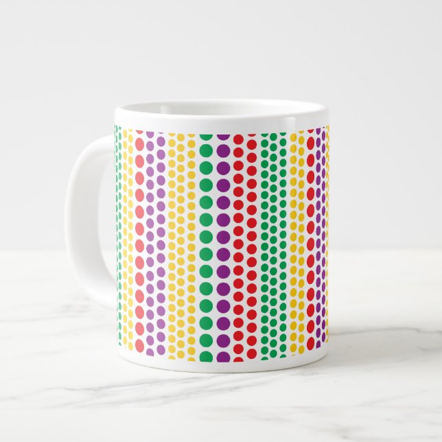 Carnival Rain Polka dots Specialty Mugg Jumbo Mugg (Framsida vänster)