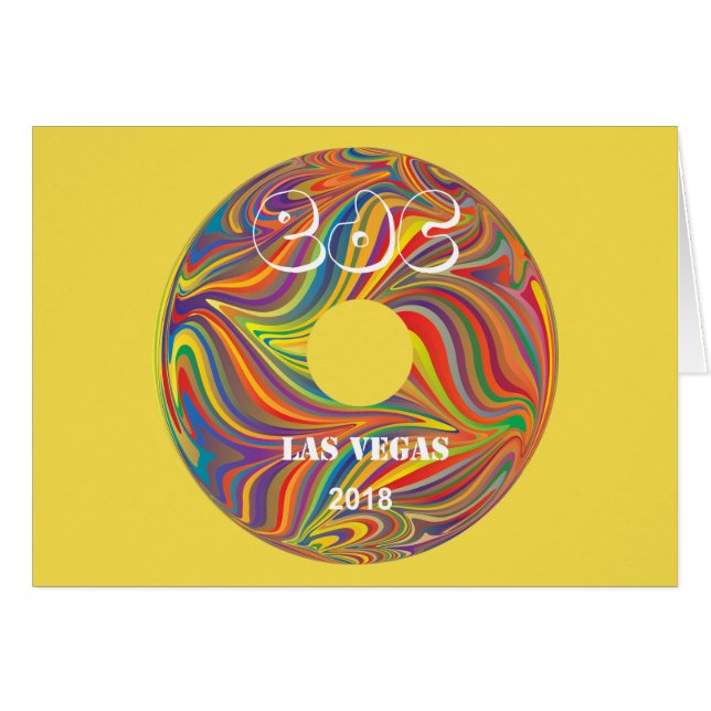 Carnival Record för elektrisk Daisy Hälsningskort (Framsidan Horizontal)