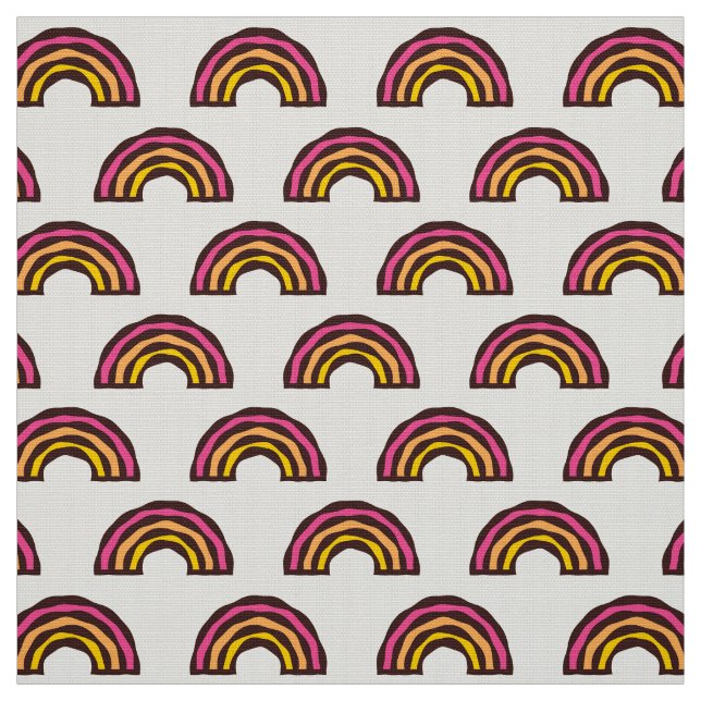 CARNIVAL - Retro California Surfer Färg Rainbows Tyg (Prov)