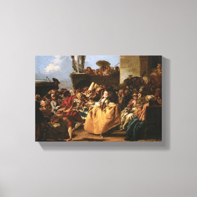 Carnival Scene – Giovanni Domenico Tiepolo Canvastryck (Framsida)