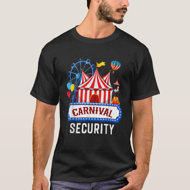 Carnival Security Circus Costume Carny Event-perso T Shirt (Framsida)