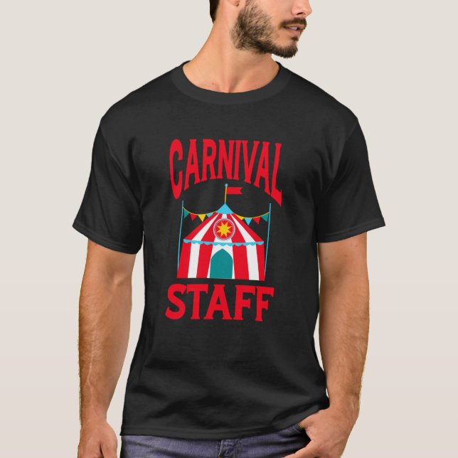 Carnival Staff Shapito Circus Festival Holiday  1 T Shirt (Framsida)