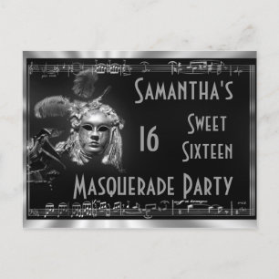 Carnival sweet sixteen-inbjudan inbjudan vykort