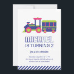 Carnival Tåg Blue och Grönt Kids Boys Birthday Inbjudningar<br><div class="desc">För barn för rutdesign,  pojkar eller flickor som kärlek dinosaur,  dino-tecknad,  T-rex och andra dinosauriarter. Perfekt för födelsedagsfest av Jurassic-tema. Du kan anpassa ordalydelsen så att den passar för andra tillfällen.</div>