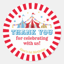 Carnival Temaparty Runt Klistermärke