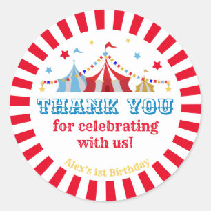 Carnival Temaparty Runt Klistermärke