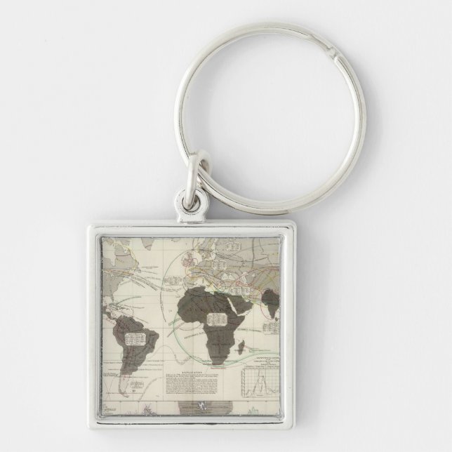 Carnivora Fyrkantig Silverfärgad Nyckelring (Framsidan)