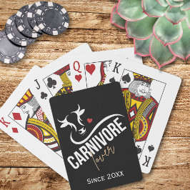 Carnivore Älskare Snyggt Black Casinokort