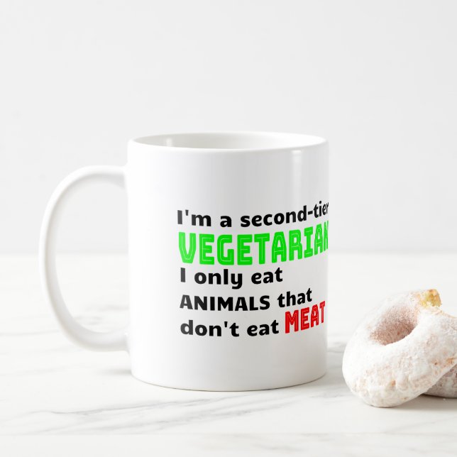 Carnivore Kött Älskare Funny Sarcastic Gift Kaffemugg (Med munk)