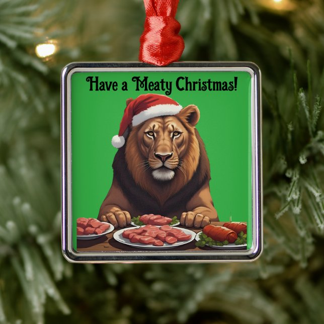 carnivore lion Christmas holiday Ornament (Träd)