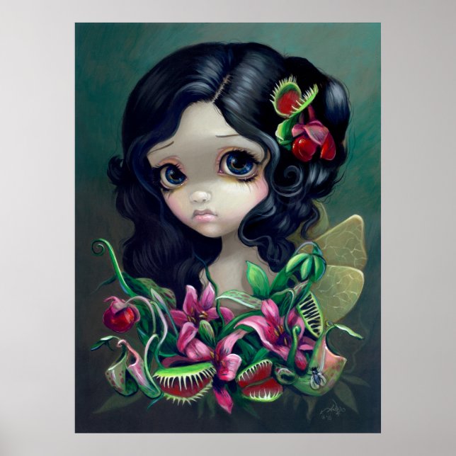 Carnivorous Bouquet Fairy Art Print gothic Poster (Framsidan)