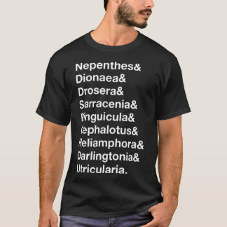 Carnivorous Plant List Shirt with Dionaea & Nepent T
