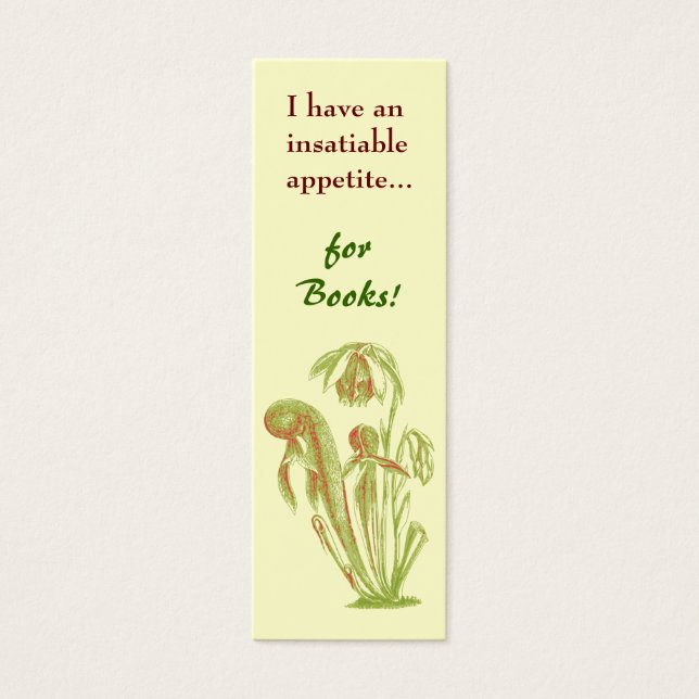 Carnivorous Plant Mini-Bookmark Litet Visitkort (Framsidan)