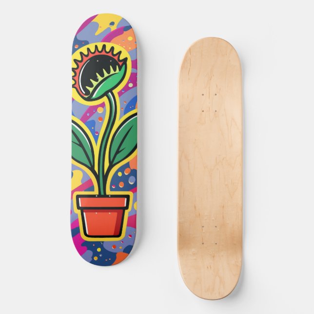  Carnivorous Plant Skateboard – Urban Art Design (Framsida)