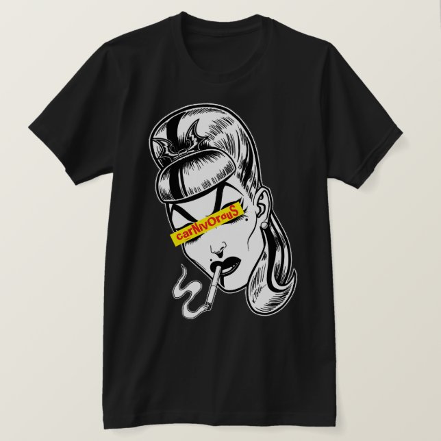 Carnivorous™/Punk Femme Fatale T Shirt (Design framsida)
