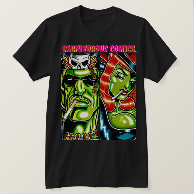 Carnivorous™/Skönheten och odjuret T Shirt (Design framsida)