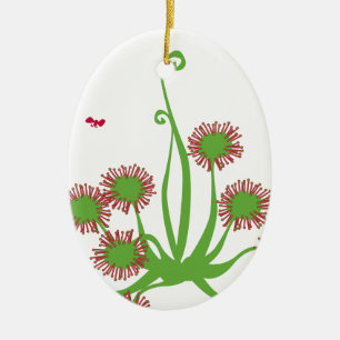 Carnivorous Sundew växt Julgransprydnad Keramik