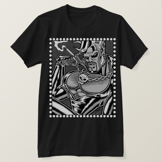 Carnivorous™/Varulvsbiker T Shirt (Design framsida)