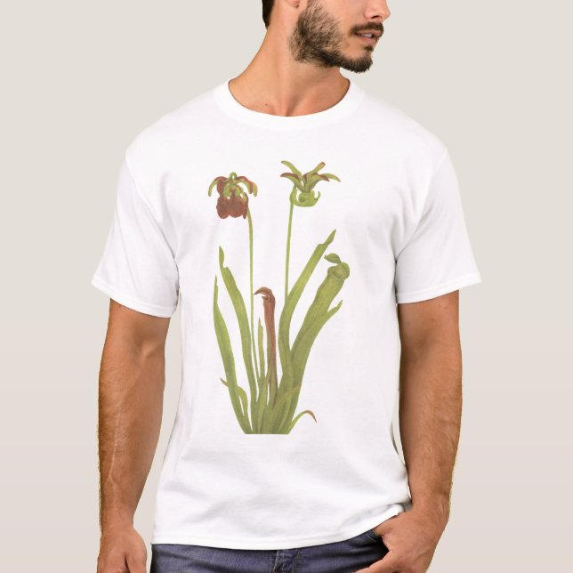 Carnivorous växt - Sarraceniarubra T Shirt (Framsida)