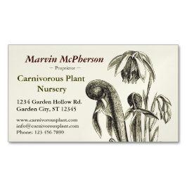 Carnivorous växtbarnkammare visitkortmagnet