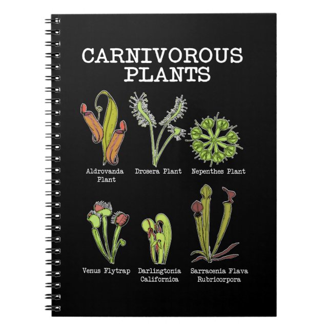 Carnivorväxter Arter Saracenia Venus Flyälla Anteckningsbok (Framsidan)