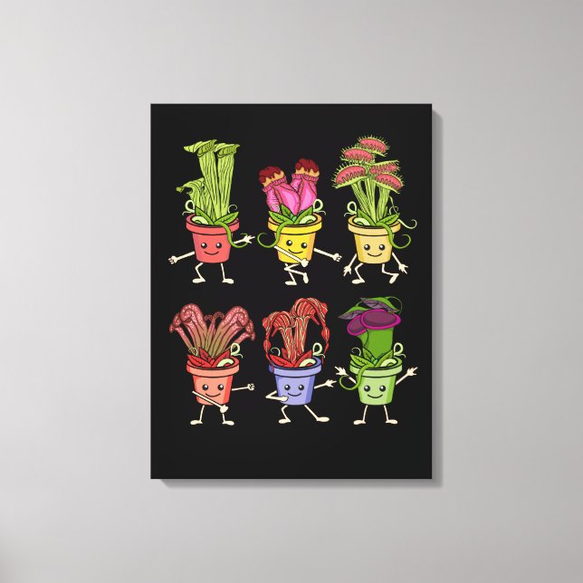 Carnivourus Plants Älskare Kids Sarracenia Venus F Canvastryck (Framsida)