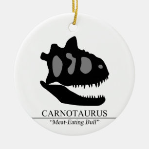 Carnotaurus Skull Julgransprydnad Keramik
