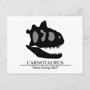 Carnotaurus Skull Vykort