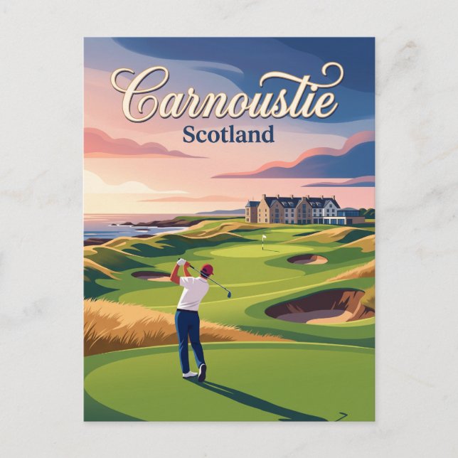 Carnoustie Golf Links Skottland Vykort (Framsida)