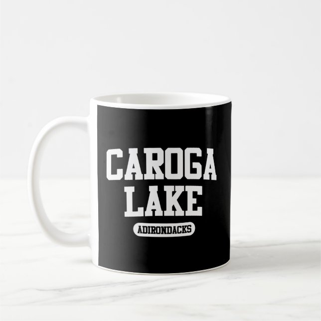 Caroga Sjö Adirondacks Upstate New York Ny Athlet Kaffemugg (Vänster)