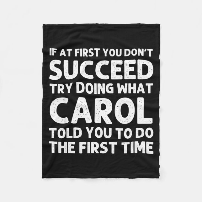 Carol Name D Birthday Funny Christmas J  Fleecefilt (Framsidan)