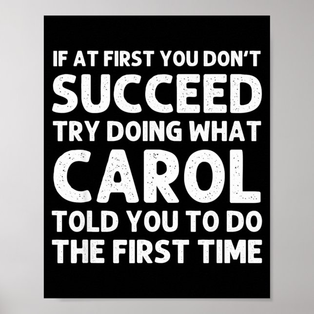 Carol Name D Birthday Funny Christmas J  Poster (Framsidan)