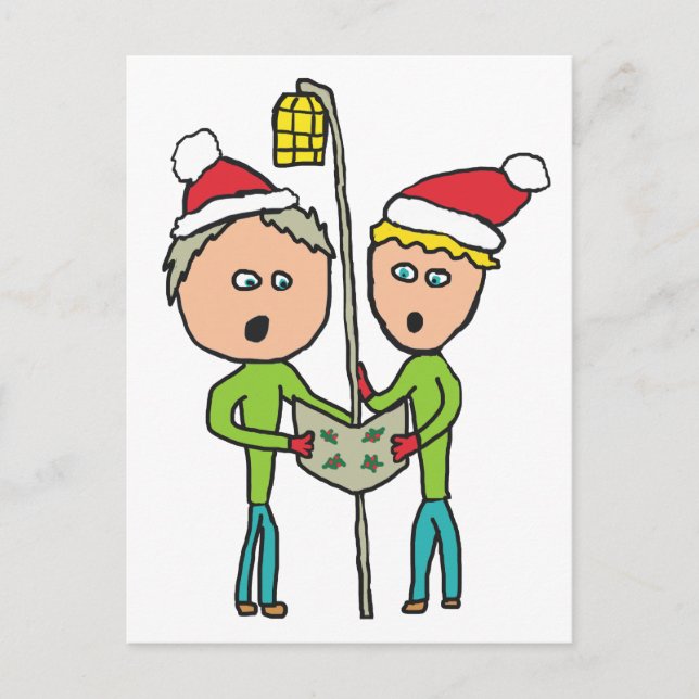 Carol Singing Vykort (Framsida)