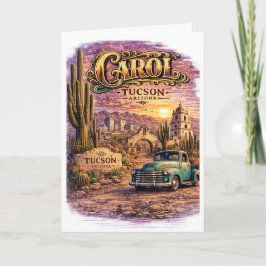 Carol Tucson Arizona Personlig Sydvästlig Kort