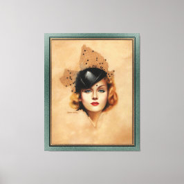 Carole Lombard Porträtt av Charles Grind Sheldon Canvastryck