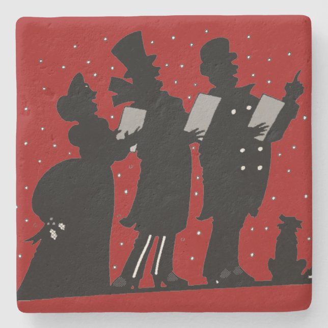 Carolers i Silhouettejul Stenunderlägg (Framsidan)