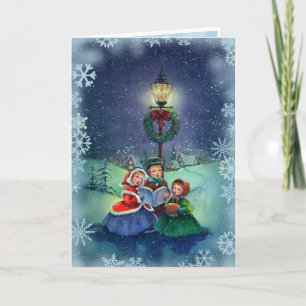 CAROLERS & SNÖFLINGOR AV SHARON SHARPE HELGKORT