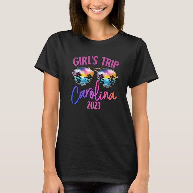 Carolina 2023 Girls Trip Sunglasses Summer Girlfri T Shirt (Framsida)