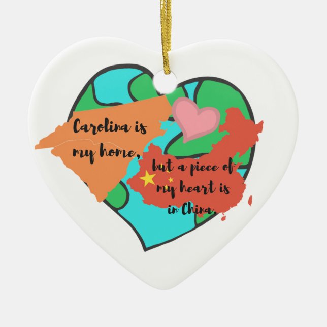 Carolina är min hem-… prydnad julgransprydnad keramik (Framsidan)