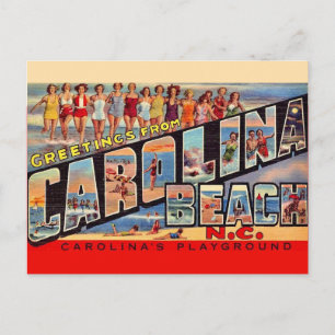 Carolina Beach Hälsning vykort