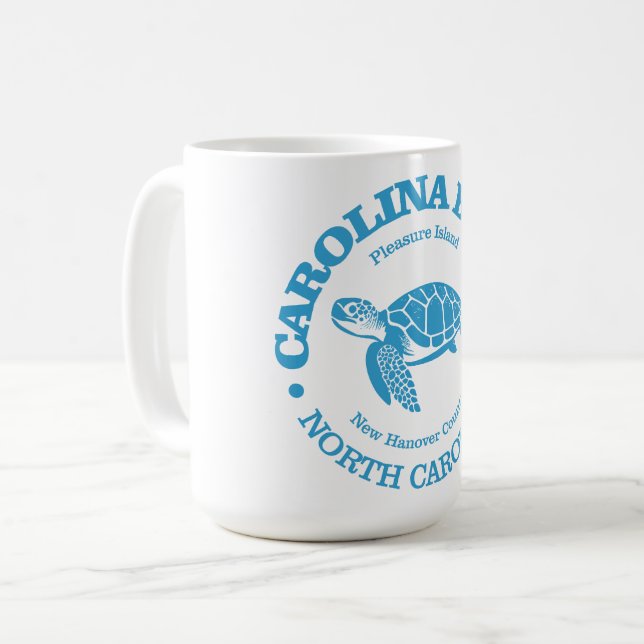Carolina Beach (havssköldpaddor) Kaffemugg (Framsida vänster)