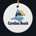 Carolina Beach. Julgransprydnad Keramik<br><div class="desc">Carolina strand North Carolina.</div>