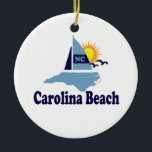 Carolina Beach. Julgransprydnad Keramik<br><div class="desc">Carolina strand North Carolina.</div>