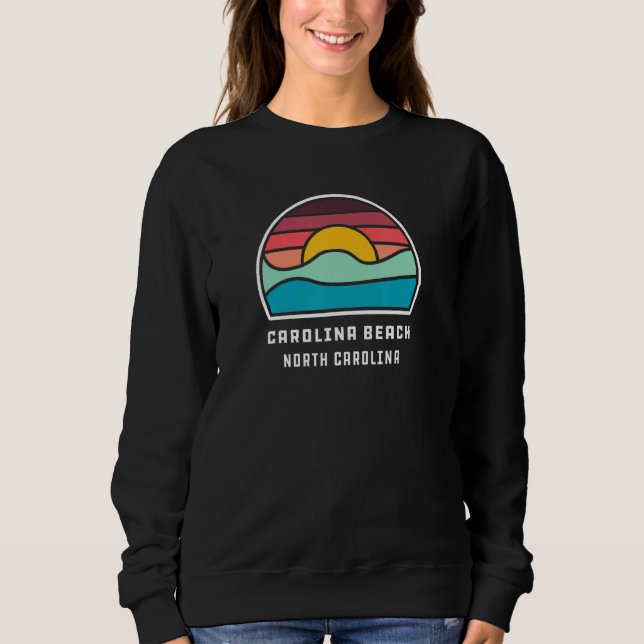 Carolina Beach North Carolina Cool Minimalist Ocea T Shirt (Framsida)