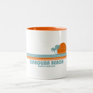 Carolina Beach North Carolina Sol Handflatan Träd Två-Tonad Mugg