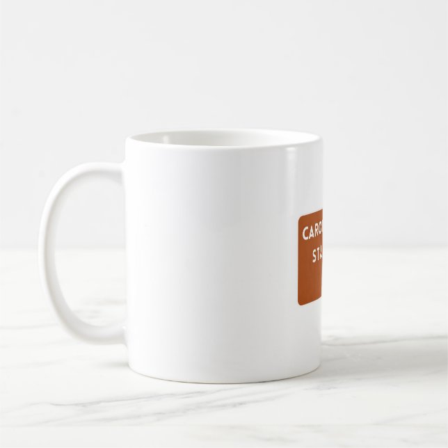 Carolina Beach State Park-vägskylt North Carolina Kaffemugg (Vänster)