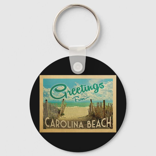 Carolina Beach Vintage resor Nyckelring (Framsida)