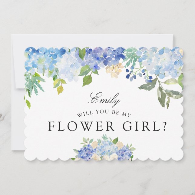 Carolina Bloom | Kommer du att bli min Flower Girl Inbjudningar (Framsida)