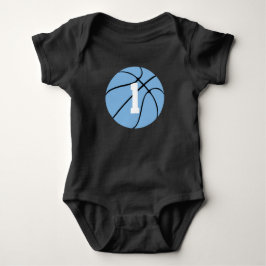 Carolina Blue Basketball Jersey Number Baby T Shirt