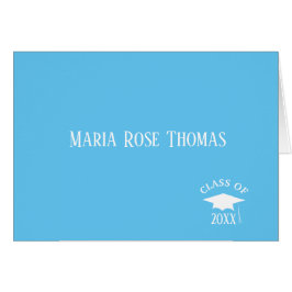 Carolina Blue Grad Tack-kort (4,25" x 5,5") OBS Kort